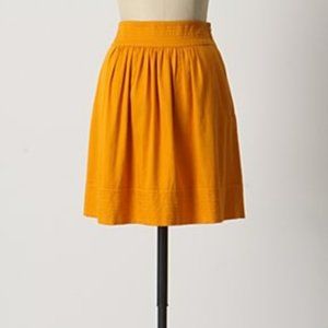 Anthro Odille The Great Escape Skirt Yellow size 6